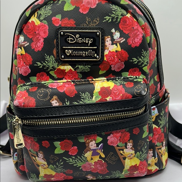 Loungefly Disney’s Belle Women's Floral Backpack - Picture 4 of 10